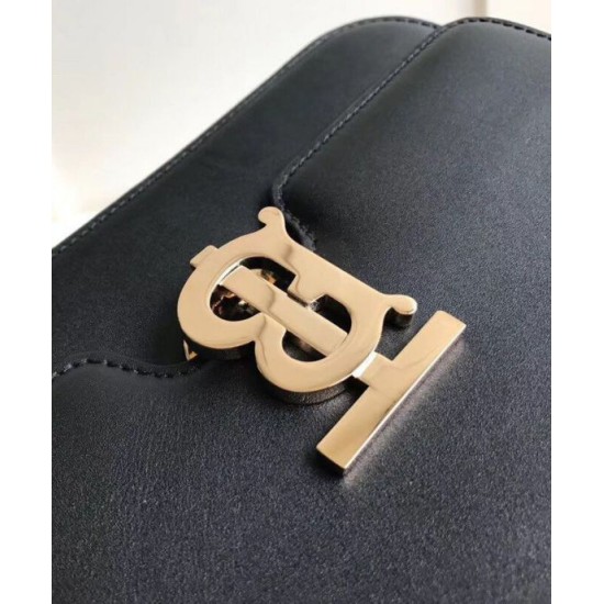 Premio Repliche Borsa a tracolla Burberry TB media Nera Imitazione Outlet Online