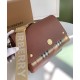 Premio Repliche Borsa a tracolla Burberry Vintage Check Note Caffè Imitazione Outlet Online