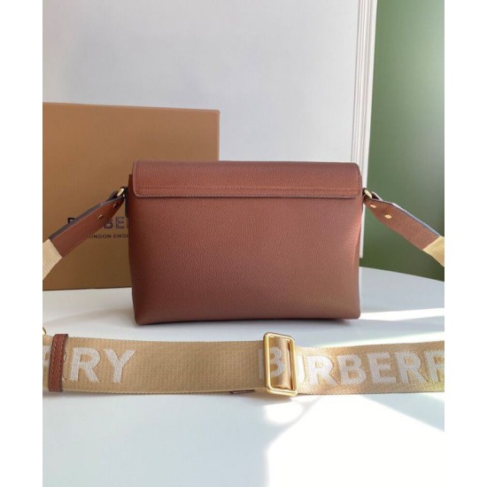 Premio Repliche Borsa a tracolla Burberry Vintage Check Note Caffè Imitazione Outlet Online