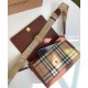 Premio Repliche Borsa a tracolla Burberry Vintage Check Note Caffè Imitazione Outlet Online