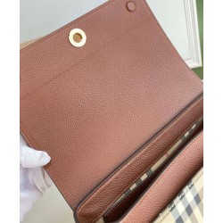 Premio Repliche Borsa a tracolla Burberry Vintage Check Note Caffè Imitazione Outlet Online