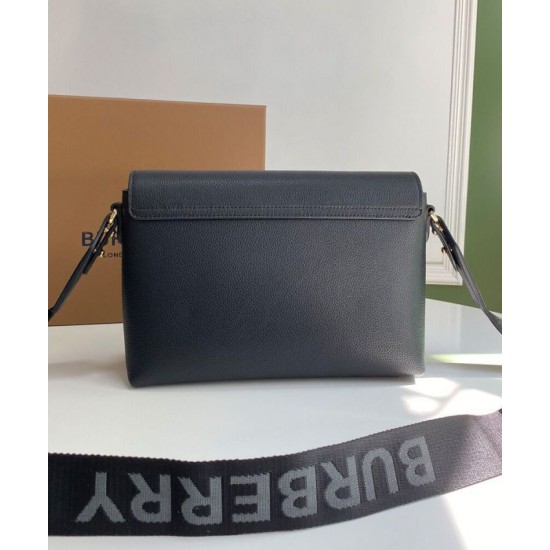 Premio Repliche Borsa a tracolla Burberry Vintage Check Note Nera Imitazione Outlet Online
