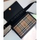 Premio Repliche Borsa a tracolla Burberry Vintage Check Note Nera Imitazione Outlet Online