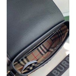 Premio Repliche Borsa a tracolla Burberry Vintage Check Note Nera Imitazione Outlet Online
