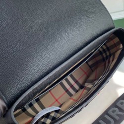 Premio Repliche Borsa a tracolla Burberry Vintage Check Note Nera Imitazione Outlet Online