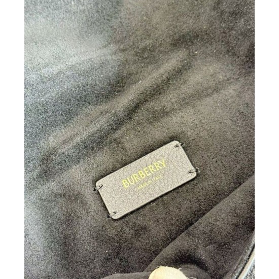 Premio Repliche Borsa tote Burberry Highlands media nera Imitazione Outlet Online