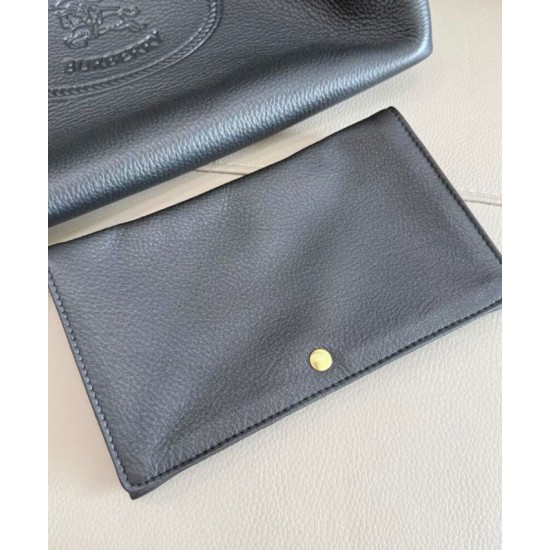 Premio Repliche Borsa tote Burberry Highlands media nera Imitazione Outlet Online