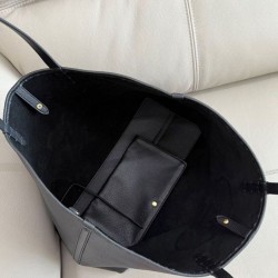 Premio Repliche Borsa tote Burberry Highlands media nera Imitazione Outlet Online