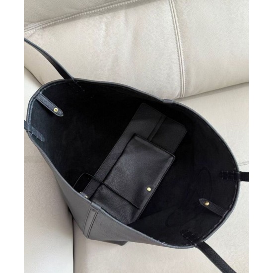 Premio Repliche Borsa tote Burberry Highlands media nera Imitazione Outlet Online