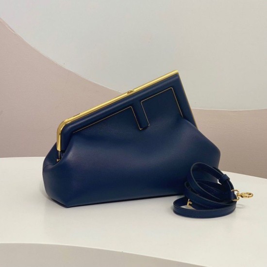 Replica Borsa Fendi First Small In Nappa Blu Scuro
