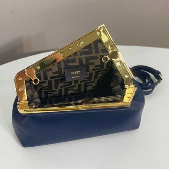 Replica Borsa Fendi First Small In Nappa Blu Scuro