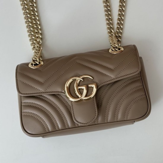 Replica Borse GG Marmont Matelassé Mini 446744 Marrone