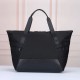 Premio Replica Borsa tote Prada Re-Nylon con finiture in pelle nera Imitazione Outlet Italia
