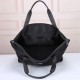 Premio Replica Borsa tote Prada Re-Nylon con finiture in pelle nera Imitazione Outlet Italia