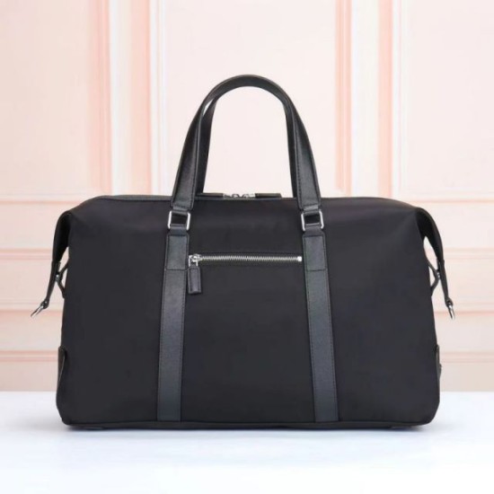 Premio Replica Borsa da viaggio Prada Re-Nylon Saffiano nera Imitazione Outlet Italia