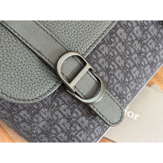 Premio Replica Borsa a tracolla Dior Daily Oblique in tela jacquard nera Imitazione Outlet Italia