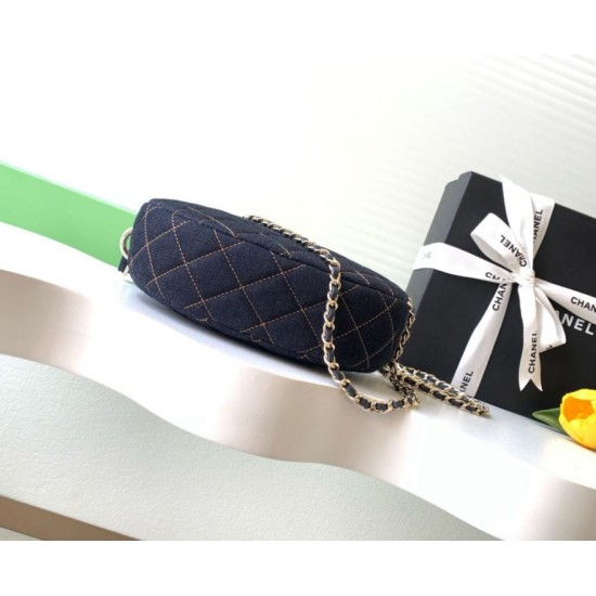 Premio Replica Chanel 26P Clutch con catena AP5094 denim blu scuro Imitazione Outlet Italia