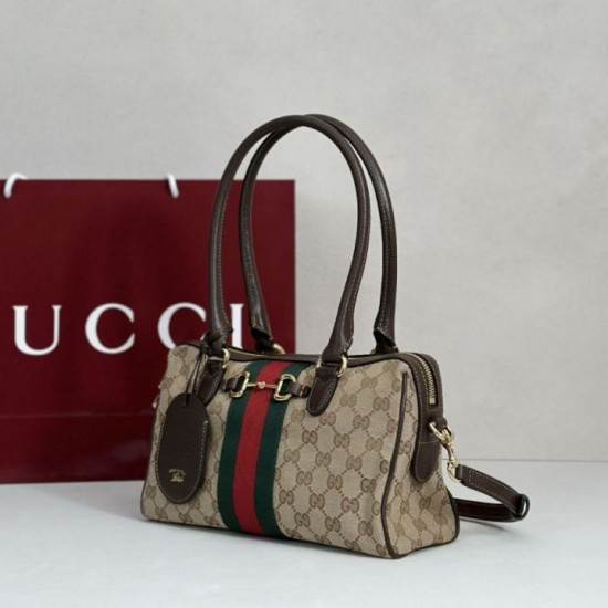 Premio Replica Gucci Borsetto borsa media Boston 866732 Marrone Imitazione Outlet Italia