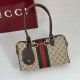 Premio Replica Gucci Borsetto borsa media Boston 866732 Marrone Imitazione Outlet Italia