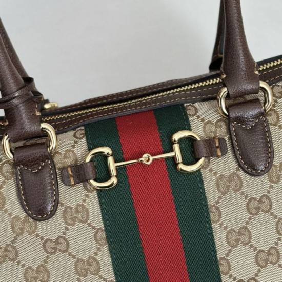 Premio Replica Gucci Borsetto borsa media Boston 866732 Marrone Imitazione Outlet Italia
