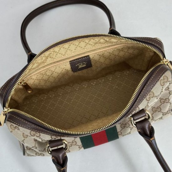 Premio Replica Gucci Borsetto borsa media Boston 866732 Marrone Imitazione Outlet Italia