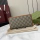 Premio Replica Portafoglio Gucci GG Emblem Zip Around 821803/819122 Marrone Imitazione Outlet Italia