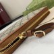 Premio Replica Portafoglio Gucci GG Emblem Zip Around 821803/819122 Marrone Imitazione Outlet Italia