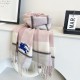 Premio Replica Sciarpa Cashmere Burberry Equestrian Knight Check 32 x 180 Rosa Imitazione Outlet Italia