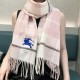 Premio Replica Sciarpa Cashmere Burberry Equestrian Knight Check 32 x 180 Rosa Imitazione Outlet Italia