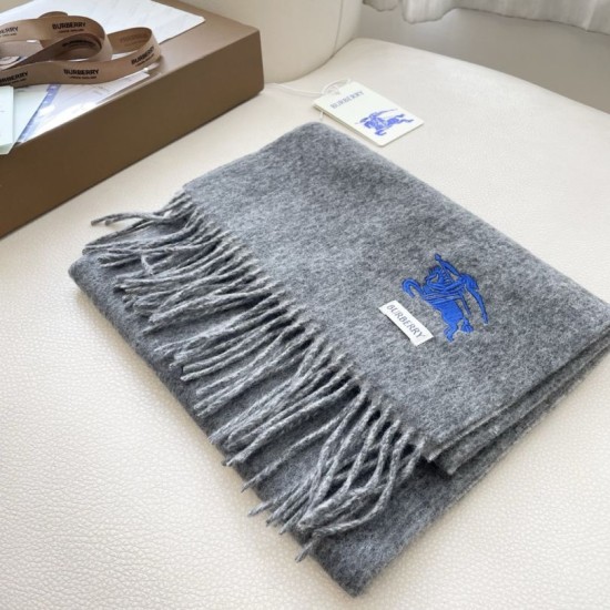 Premio Replica Sciarpa reversibile cashmere classico Burberry 32 x 180 Grigio Imitazione Outlet Italia