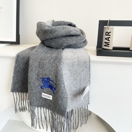 Premio Replica Sciarpa reversibile cashmere classico Burberry 32 x 180 Grigio Imitazione Outlet Italia