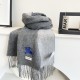 Premio Replica Sciarpa reversibile cashmere classico Burberry 32 x 180 Grigio Imitazione Outlet Italia