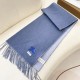 Premio Replica Sciarpa reversibile cashmere classico Burberry 32 x 180 blu/grigio Imitazione Outlet Italia