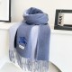 Premio Replica Sciarpa reversibile cashmere classico Burberry 32 x 180 blu/grigio Imitazione Outlet Italia