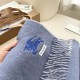 Premio Replica Sciarpa reversibile cashmere classico Burberry 32 x 180 blu/grigio Imitazione Outlet Italia