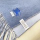 Premio Replica Sciarpa reversibile cashmere classico Burberry 32 x 180 blu/grigio Imitazione Outlet Italia