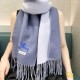 Premio Replica Sciarpa reversibile cashmere classico Burberry 32 x 180 blu/grigio Imitazione Outlet Italia