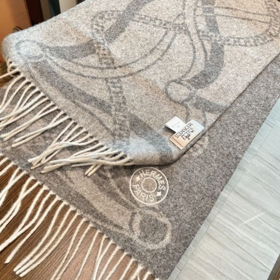 Premio Replica Sciarpa Hermès in stile Brides de Gala Désored  32 x 180 Grigio Imitazione Outlet Italia