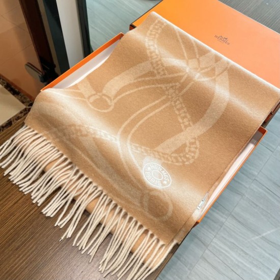 Premio Replica Sciarpa Hermès in stile Brides de Gala Désored  32 x 180 tortora/beige Imitazione Outlet Italia