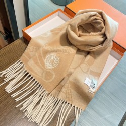 Premio Replica Sciarpa Hermès in stile Brides de Gala Désored  32 x 180 tortora/beige Imitazione Outlet Italia