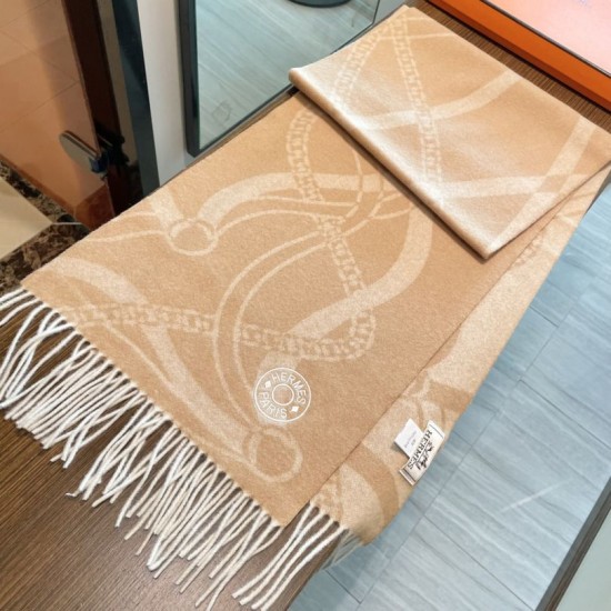 Premio Replica Sciarpa Hermès in stile Brides de Gala Désored  32 x 180 tortora/beige Imitazione Outlet Italia