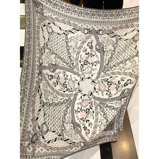 Premio Replica sciarpe reversibile LV velluto multicolore monogramma LV™ 140 Rosa Imitazione Outlet Italia