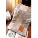 Premio Replica Coperta cashmere a quadri Loewe Anagram Beige 135 x 170 Imitazione Outlet Italia