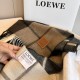Premio Replica Sciarpa Loewe double-face cashmere con motivo a scacchi 30 x 180 Imitazione Outlet Italia