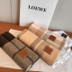 Premio Replica Sciarpa Loewe double-face cashmere con motivo a scacchi 30 x 180 Marrone Imitazione Outlet Italia