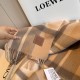Premio Replica Sciarpa Loewe double-face cashmere con motivo a scacchi 30 x 180 Marrone Imitazione Outlet Italia