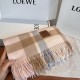 Premio Replica Sciarpa Loewe double-face cashmere con motivo a scacchi 30 x 180 Rosa Imitazione Outlet Italia