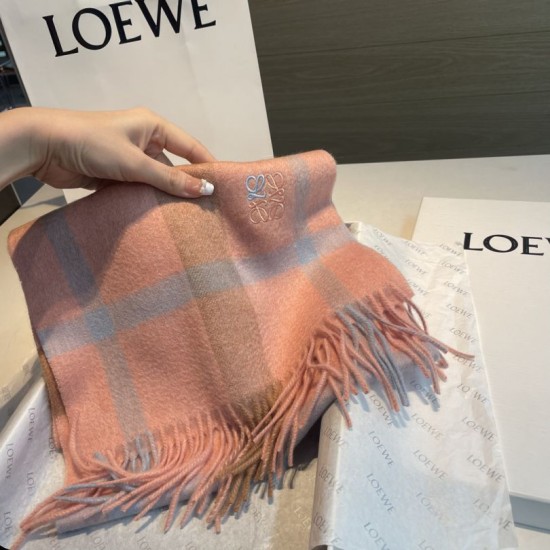 Premio Replica Sciarpa reversibile cashmere Loewe 30 x 180 Arancia Imitazione Outlet Italia