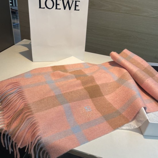 Premio Replica Sciarpa reversibile cashmere Loewe 30 x 180 Arancia Imitazione Outlet Italia