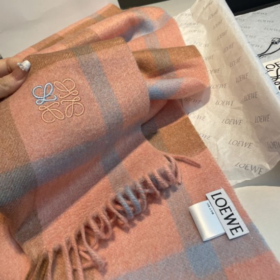 Premio Replica Sciarpa reversibile cashmere Loewe 30 x 180 Arancia Imitazione Outlet Italia